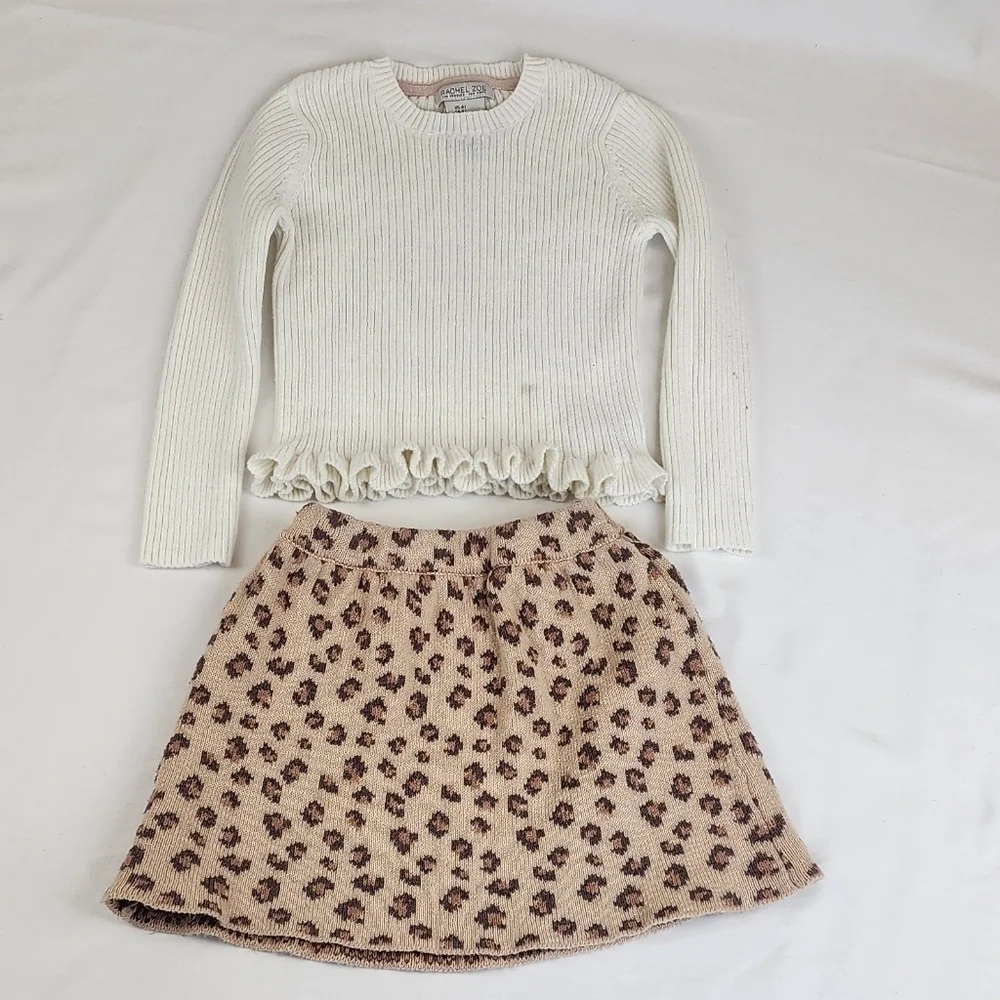 Rachel Zoe Long Sleeve  Sweater Skirt  Set